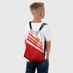 Рюкзак-мешок Россия: красная волна, цвет: 3D-принт — фото 2