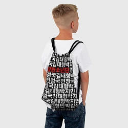 Рюкзак-мешок BTS Hieroglyphs, цвет: 3D-принт — фото 2