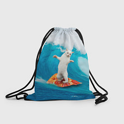 Рюкзак-мешок Кот-серфер, цвет: 3D-принт