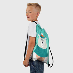 Рюкзак-мешок Зимний Мишка, цвет: 3D-принт — фото 2