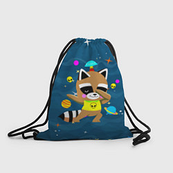 Рюкзак-мешок Енот в космосе, цвет: 3D-принт