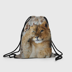 Рюкзак-мешок Львенок, цвет: 3D-принт