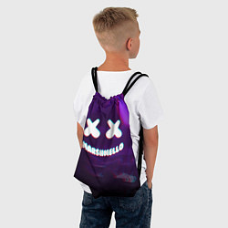 Рюкзак-мешок Marshmello: Violet Glitch, цвет: 3D-принт — фото 2