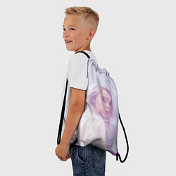 Рюкзак-мешок Billie Eilish: Light Pink, цвет: 3D-принт — фото 2