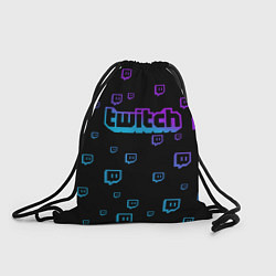 Рюкзак-мешок Twitch: Neon Style, цвет: 3D-принт