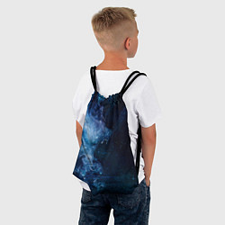 Рюкзак-мешок Синий космос, цвет: 3D-принт — фото 2