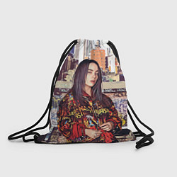 Рюкзак-мешок Billie Eilish: Street Style, цвет: 3D-принт