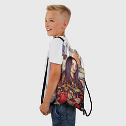 Рюкзак-мешок Billie Eilish: Street Style, цвет: 3D-принт — фото 2