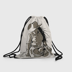 Рюкзак-мешок Наездница ковбойша, цвет: 3D-принт