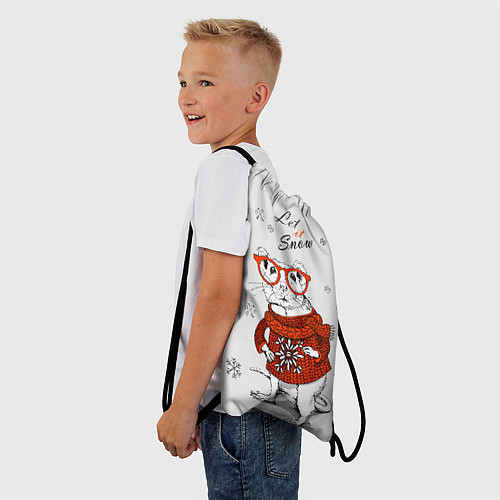 Мешок для обуви Let it snow - white rat / 3D-принт – фото 3