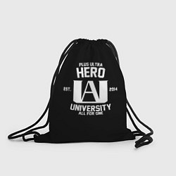 Рюкзак-мешок My Hero Academia белый лого, цвет: 3D-принт