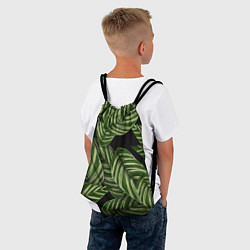 Рюкзак-мешок Тропические большие листья, цвет: 3D-принт — фото 2