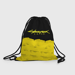 Рюкзак-мешок Cyberpunk 2077: Yellow & Black, цвет: 3D-принт