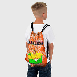 Рюкзак-мешок Billie Eilish: Orange Mood, цвет: 3D-принт — фото 2