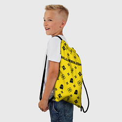 Рюкзак-мешок Billie Eilish: Yellow Pattern, цвет: 3D-принт — фото 2