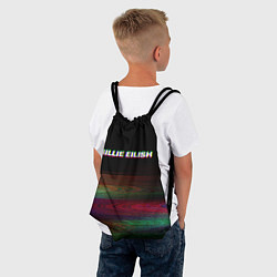 Рюкзак-мешок BILLIE EILISH: Black Glitch, цвет: 3D-принт — фото 2