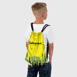 Рюкзак-мешок Cyberpunk 2077: Yellow Style, цвет: 3D-принт — фото 2