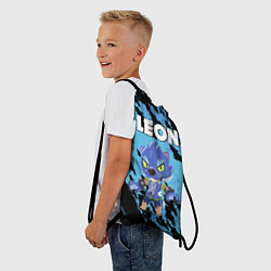 Рюкзак-мешок BRAWL STARS ОБОРОТЕНЬ LEON, цвет: 3D-принт — фото 2