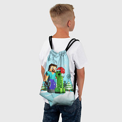 Рюкзак-мешок MINECRAFT НОВОГОДНИЙ, цвет: 3D-принт — фото 2