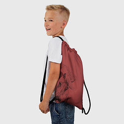 Рюкзак-мешок Конь на красном фоне, цвет: 3D-принт — фото 2