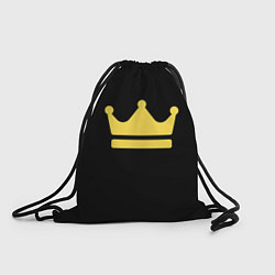 Рюкзак-мешок Корона золотая, цвет: 3D-принт