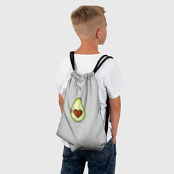 Рюкзак-мешок Авокадо сердечко, цвет: 3D-принт — фото 2