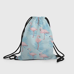 Рюкзак-мешок Арт с розовым фламинго, цвет: 3D-принт