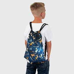Рюкзак-мешок Космические коты, цвет: 3D-принт — фото 2