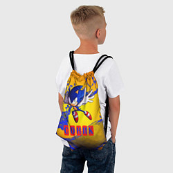 Рюкзак-мешок Sonic - Соник, цвет: 3D-принт — фото 2