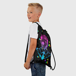 Рюкзак-мешок Glitch man, цвет: 3D-принт — фото 2