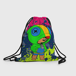 Рюкзак-мешок Brawl Stars Leon краски, цвет: 3D-принт