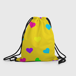 Рюкзак-мешок СЕРДЕЧКИ, цвет: 3D-принт