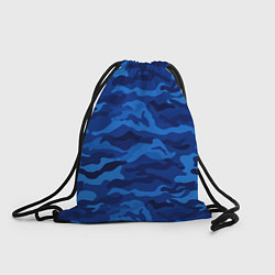 Рюкзак-мешок СИНИЙ КАМУФЛЯЖ, цвет: 3D-принт