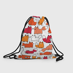 Рюкзак-мешок Милые лисы, цвет: 3D-принт