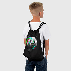 Рюкзак-мешок Панда и мыльный пузырь, цвет: 3D-принт — фото 2
