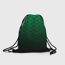 Рюкзак-мешок Узор зеленая чешуя дракон, цвет: 3D-принт
