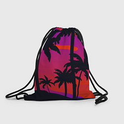 Рюкзак-мешок Тропический пляж, цвет: 3D-принт