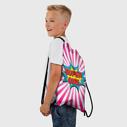 Рюкзак-мешок Super Girl, цвет: 3D-принт — фото 2