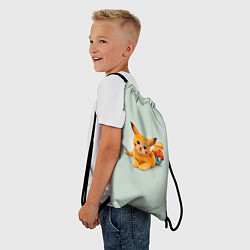 Рюкзак-мешок Котенок покемон пикачу арт, цвет: 3D-принт — фото 2