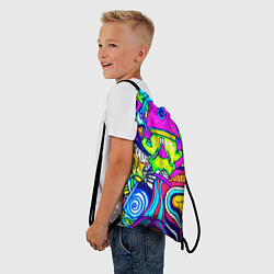 Рюкзак-мешок КИСЛОТНЫЕ РИСУНОК, цвет: 3D-принт — фото 2