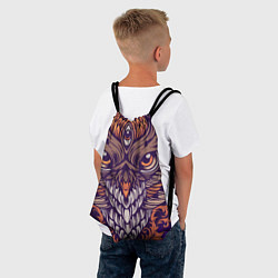 Рюкзак-мешок Сова в Арт-Деко, цвет: 3D-принт — фото 2