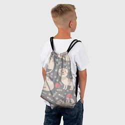 Рюкзак-мешок Милые кошечки, цвет: 3D-принт — фото 2