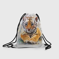 Рюкзак-мешок Tiger Art, цвет: 3D-принт