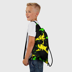 Рюкзак-мешок Желто-зеленый, цвет: 3D-принт — фото 2