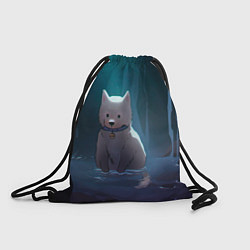 Рюкзак-мешок Одинокий пес в озере слез, цвет: 3D-принт