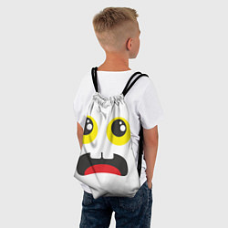 Рюкзак-мешок Испуганное лицо, цвет: 3D-принт — фото 2