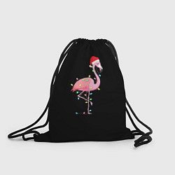 Рюкзак-мешок Новогодний Фламинго, цвет: 3D-принт