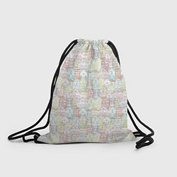 Рюкзак-мешок Узор из домиков, цвет: 3D-принт