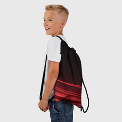Рюкзак-мешок Красное и Черное, цвет: 3D-принт — фото 2