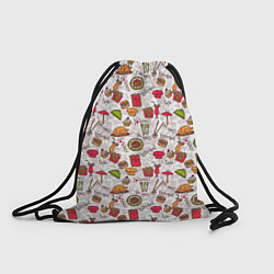 Рюкзак-мешок I love to eat!, цвет: 3D-принт